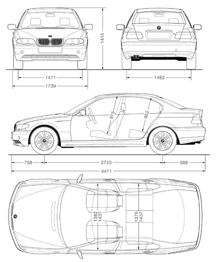 Авто сверху схема